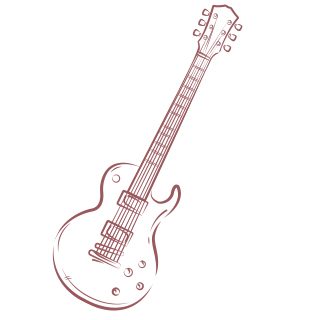 Image la guitare électrique basse Fender. Images pour l'écoles et  l'éducation. Dessin 10456